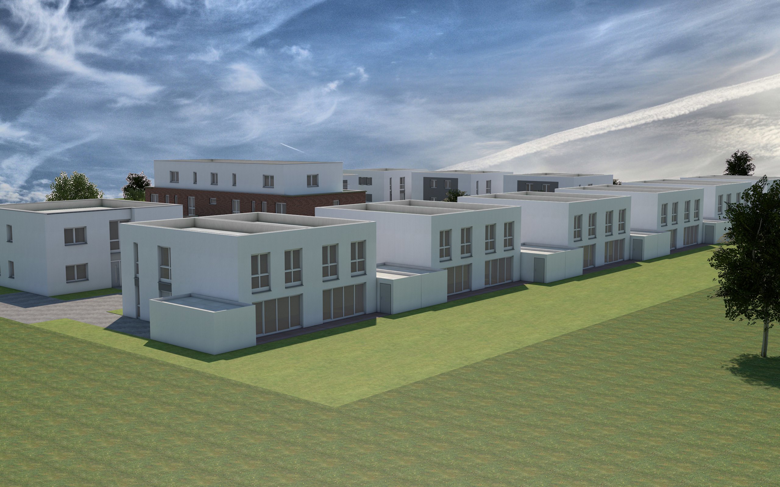 Foto Neubau- Wohnsiedlung Rhenania in Bottrop