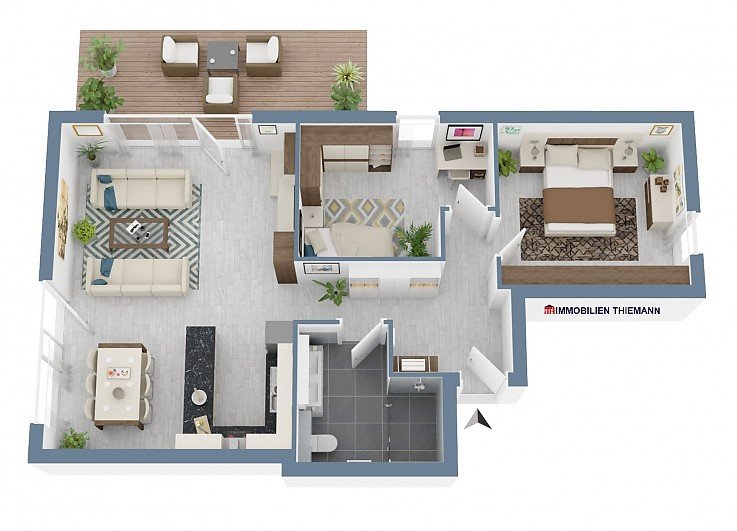 Foto Grundriss Wohnung Nr. 3