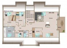 (30) Der Wohnungsgrundriss im Detail iTH: Wohnen �ber den D�chern - lichtdurchflutete 4,5-Zimmer-ETW mit Kamin, Balkon & Garage