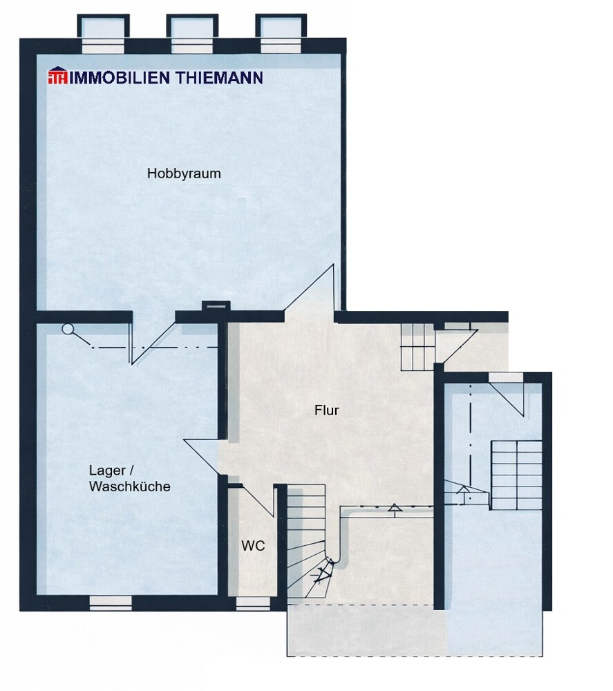 (25) Der Wohnungsgrundriss im Kellergeschoss Erdgeschosswohnung Gladbeck / Gladbeck-Brauck