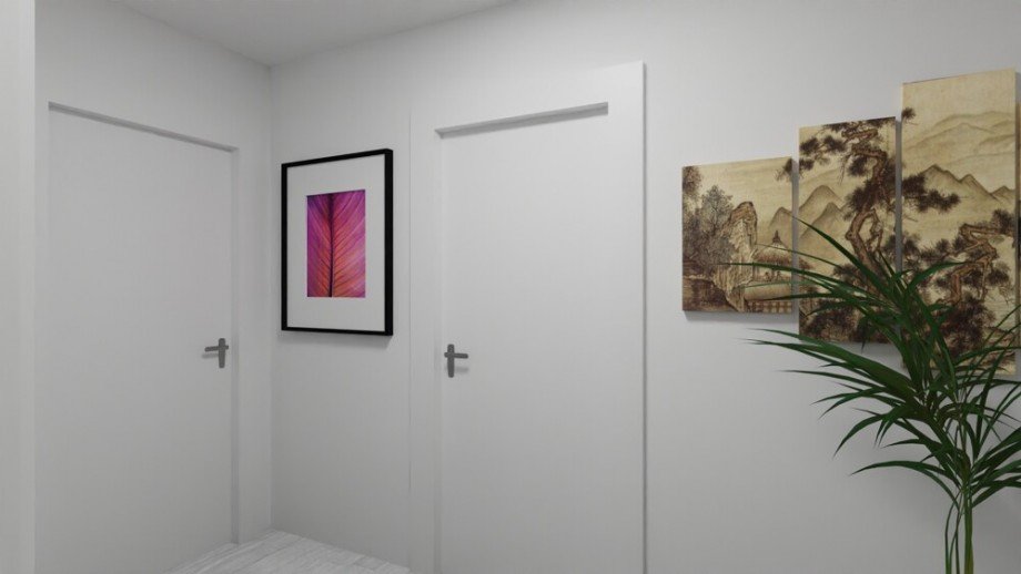 (6) Der Blick in Richtung Badezimmer und Schlafzimmerzugang Penthousewohnung Bottrop / Fuhlenbrock