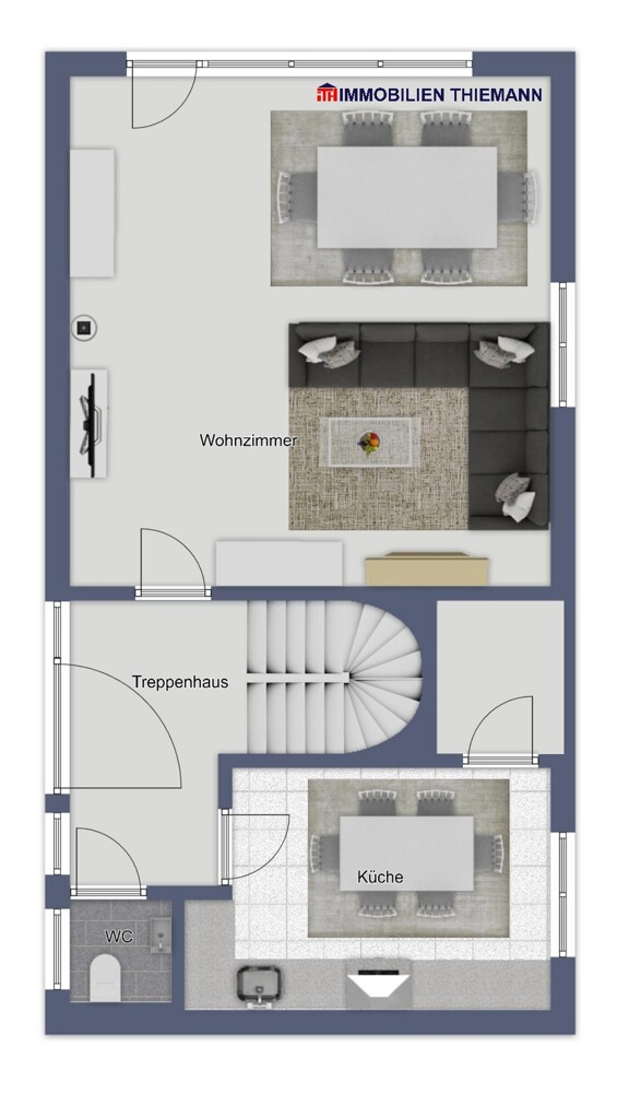 (35) Der Hausgrundriss im Erdgeschoss Einfamilienhaus Bottrop / Feldhausen