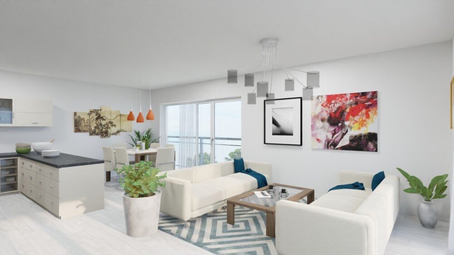 (6) Die Wohnung bietet einen gro�z�gigen Wohn- und Esszimmerbereich Etagenwohnung Bottrop / Fuhlenbrock