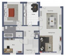 (33) Der Hausgrundriss im Obergeschoss iTH: Ein Zuhause zum Bleiben - weitl�ufiges, freistehendes EFH mit Traumgarten in bester Wohnlage!