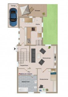 (38) Der Hausgrundriss im Erdgeschoss *VERKAUFT*