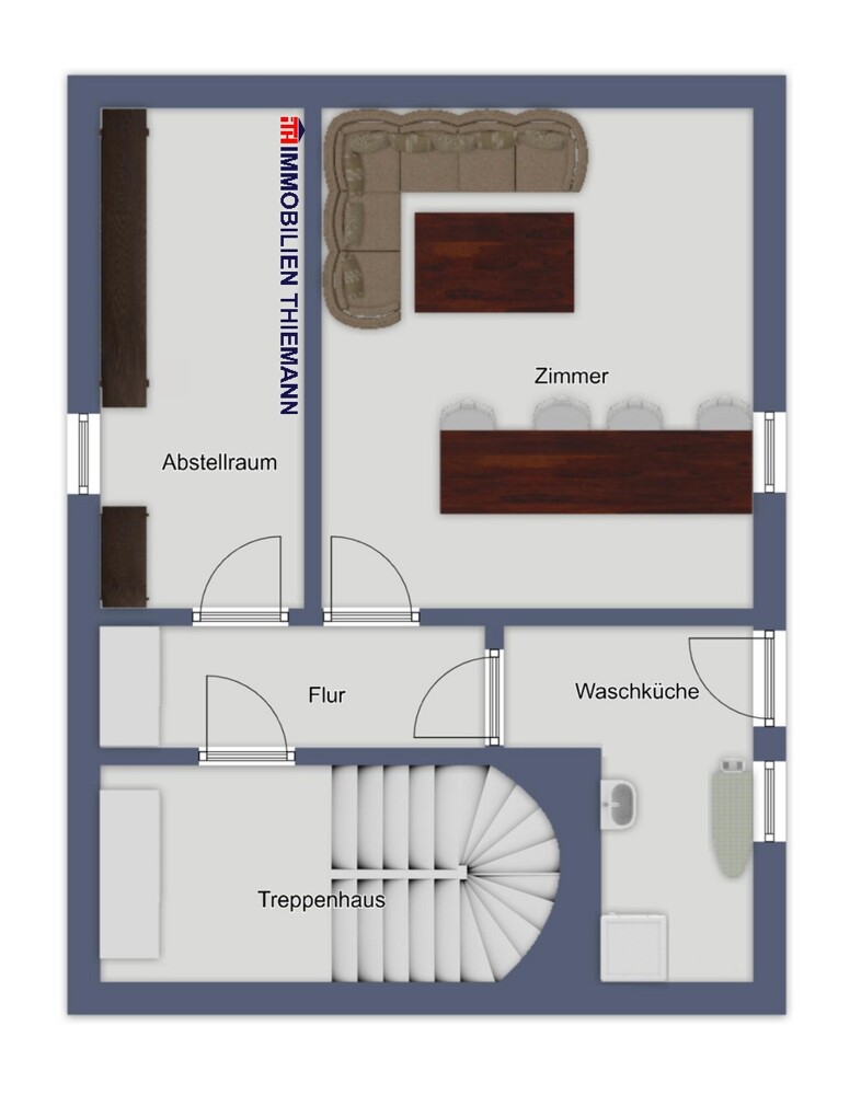 (34) Der Hausgrundriss im Kellergeschoss Einfamilienhaus Bottrop / Feldhausen