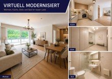 (25) Virtuell f�r Sie modernisiert iTH: Die Natur im Blick, die Stadt in Reichweite - 2,5 Raum ETW im EG  inkl. Balkon und Tiefgarage!