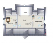 (46) Der Hausgrundriss im Spitzboden *VERKAUFT*