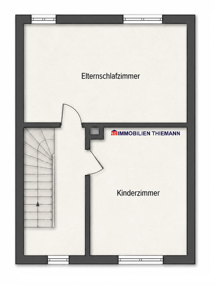 (35) Der Hausgrundriss im Obergeschoss Reihenendhaus Bottrop / Stadtmitte