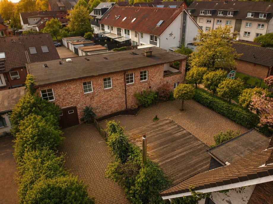 (6) Ein Blick auf das Hofgeb�ude aus der Vogelperspektive Einfamilienhaus Bottrop / Stadmitte