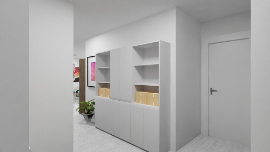 (5) Hier ein visualisierter Eindruck des zuk�nftigen Wohnungsflures Etagenwohnung Bottrop / Fuhlenbrock