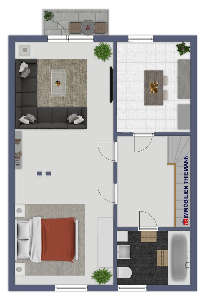 (34) Der Hausgrundriss im Dachgeschoss Einfamilienhaus Bottrop / Stadtmitte