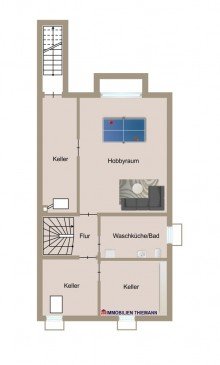 (32) Der Hausgrundriss im Kellergeschoss *VERMIETET*
