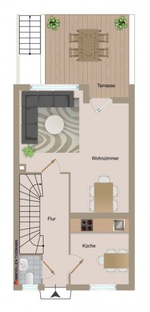 (34) Der Hausgrundriss im Erdgeschoss *VERKAUFT*