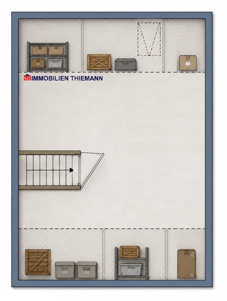 (33) Der Hausgrundriss im Spitzboden Reihenmittelhaus Bottrop / Boy