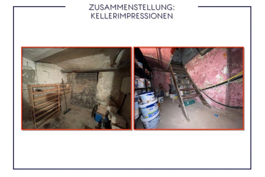 (39) Zusammenstellung einiger Kellerraumimpressionen aus dem Vorderhaus Einfamilienhaus Bottrop / Feldhausen