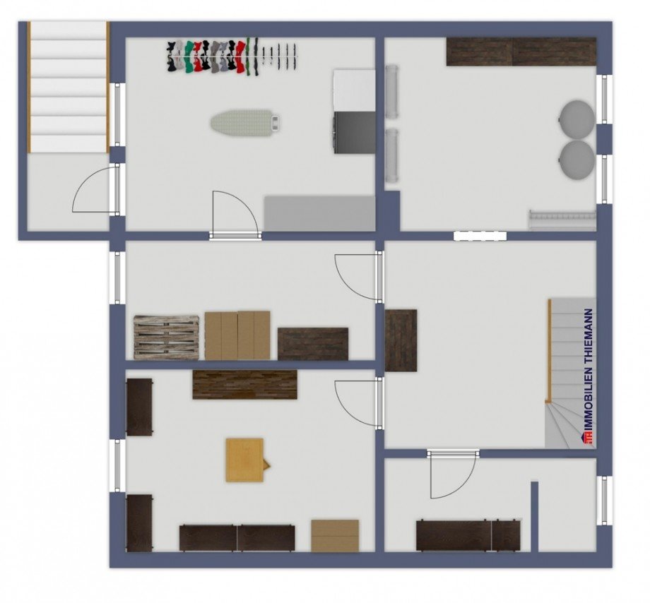 (32) Der Hausgrundriss im Kellergeschoss Einfamilienhaus Bottrop / Stadtmitte