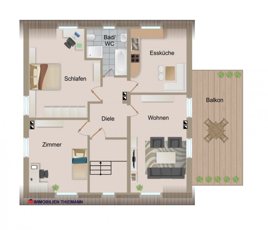 (25) Der Hausgrundriss im Obergeschoss Zweifamilienhaus Bottrop / Lehmkuhle