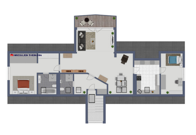 (31) Der Wohnungsgrundriss im Detail Etagenwohnung Bottrop / Stadtmitte