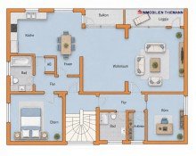 (44) Der Hausgrundriss im Obergeschoss iTH: Waldn�he, Lieblingslage und Platz f�r zwei Lebenskonzepte - willkommen in Bottrop-Vonderort!