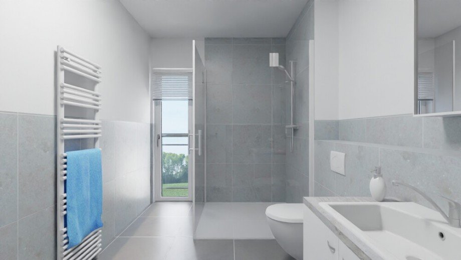 (12) Ein abschlie�ender Eindruck aus dem Duschbadezimmer Etagenwohnung Bottrop / Fuhlenbrock