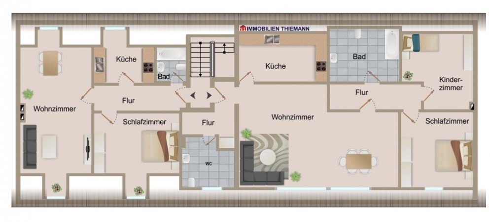 (46) Der Hausgrundriss im Dachgeschoss Haus Gelsenkirchen / Horst