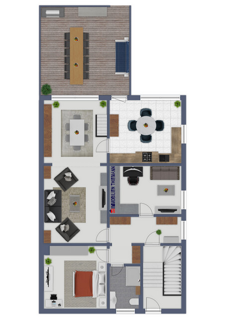 (31) Der Wohnungsgrundriss im Erdgeschoss Erdgeschosswohnung Oberhausen / Osterfeld-Ost