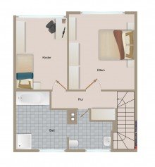 (31) Der Hausgrundriss im Obergeschoss *VERKAUFT*