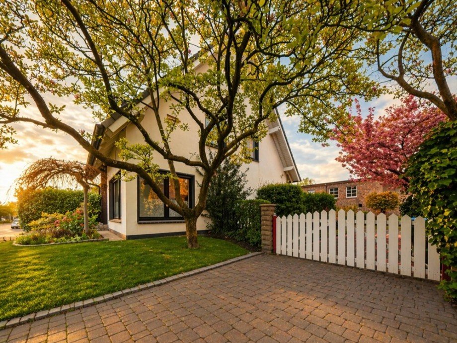 (3) Entlang beider Giebelseiten f�hrt eine PKW Zufahrt zum Hofgeb�ude Einfamilienhaus Bottrop / Stadmitte