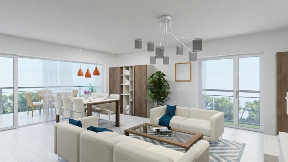 (7) Eine erste Impression aus dem ger�umigen Wohn - und Esszimmer Etagenwohnung Bottrop / Fuhlenbrock