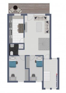(31) Der Wohnungsgrundriss im 2. Obergeschoss *VERKAUFT*
