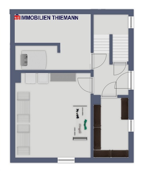 (37) Der Hausgrundriss im Kellergeschoss Doppelhaush�lfte Oberhausen / Klosterhardt-Nord