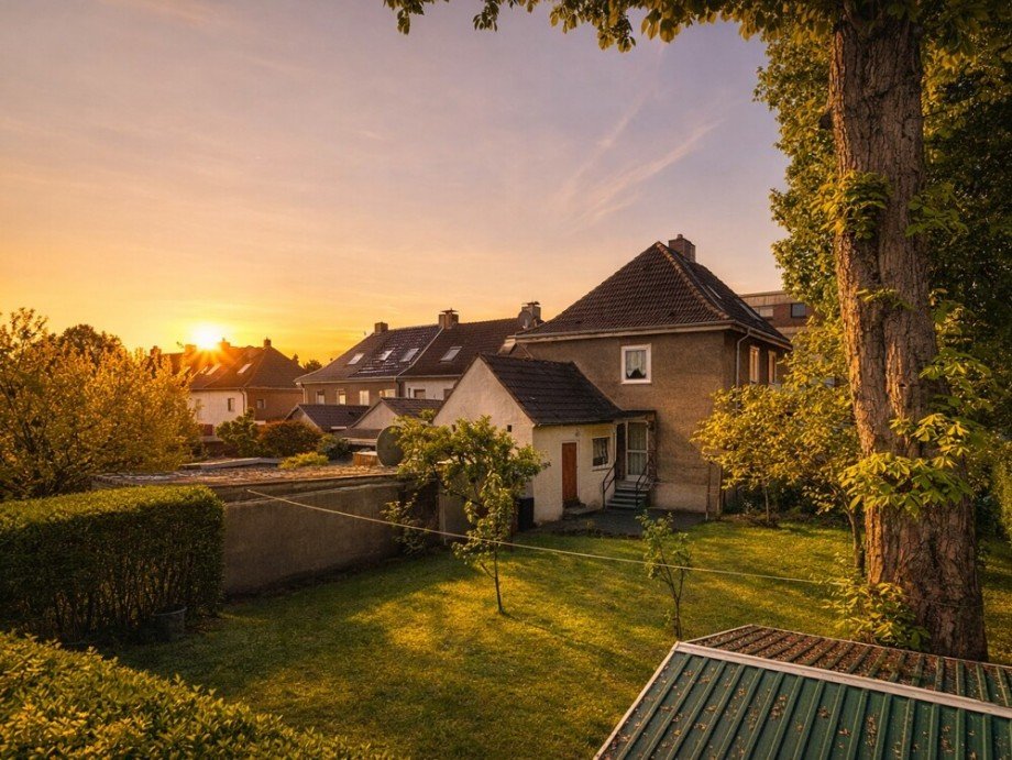 (2) Eine erste Au�enimpression der Immobilie Doppelhaush�lfte Bottrop / Stadtmitte