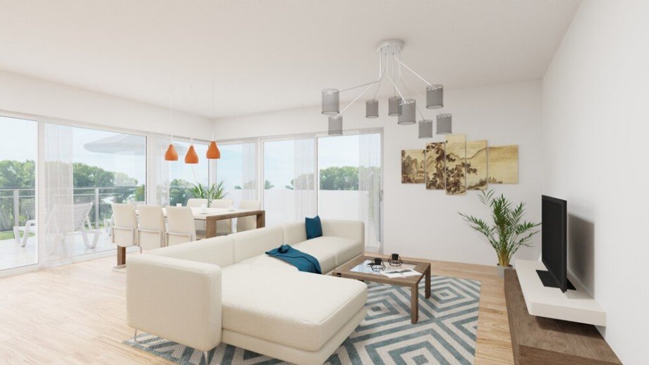 (11) Hier ein erster Eindruck aus dem zuk�nftigen Wohn- und Esszimmer Penthousewohnung Bottrop / Fuhlenbrock