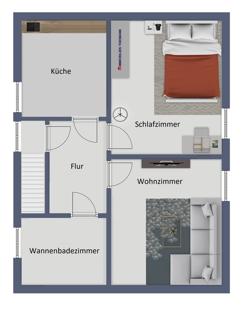 (37) Der Hausgrundriss im Kellergeschoss Zweifamilienhaus Bottrop / Batenbrock