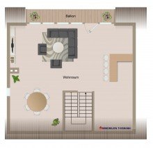 (26) Der Wohnungsgrundriss im Dachgeschoss *VERMIETET*