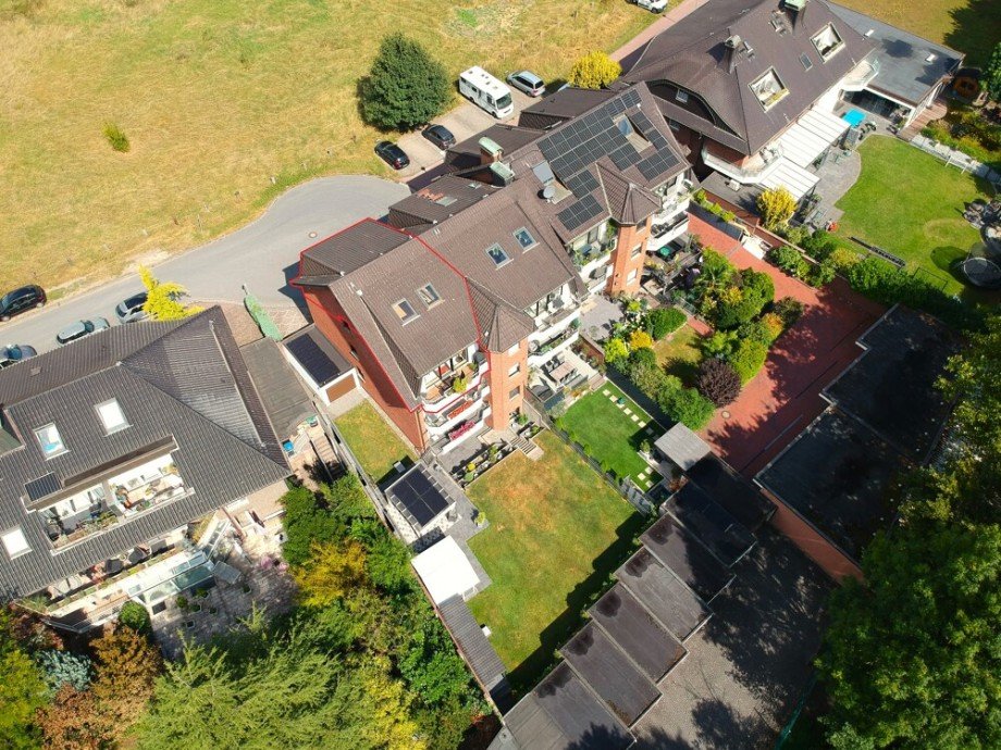 (35) Ein Blick auf die Liegenschaft aus der Vogelperspektive Maisonettewohnung Bottrop / Vonderort