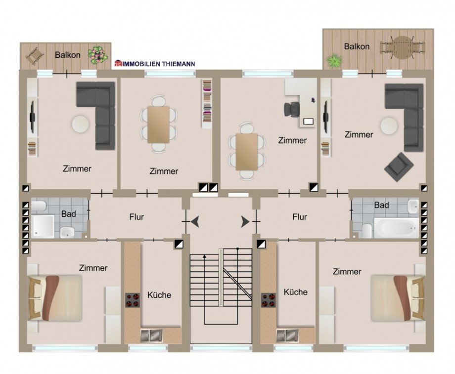 (53) Die Hausgrundrisse in der 2. 3. und 4. Etage Haus Gelsenkirchen / Bulmke-H�llen