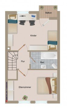 (35) Der Hausgrundriss im Obergeschoss *VERKAUFT*