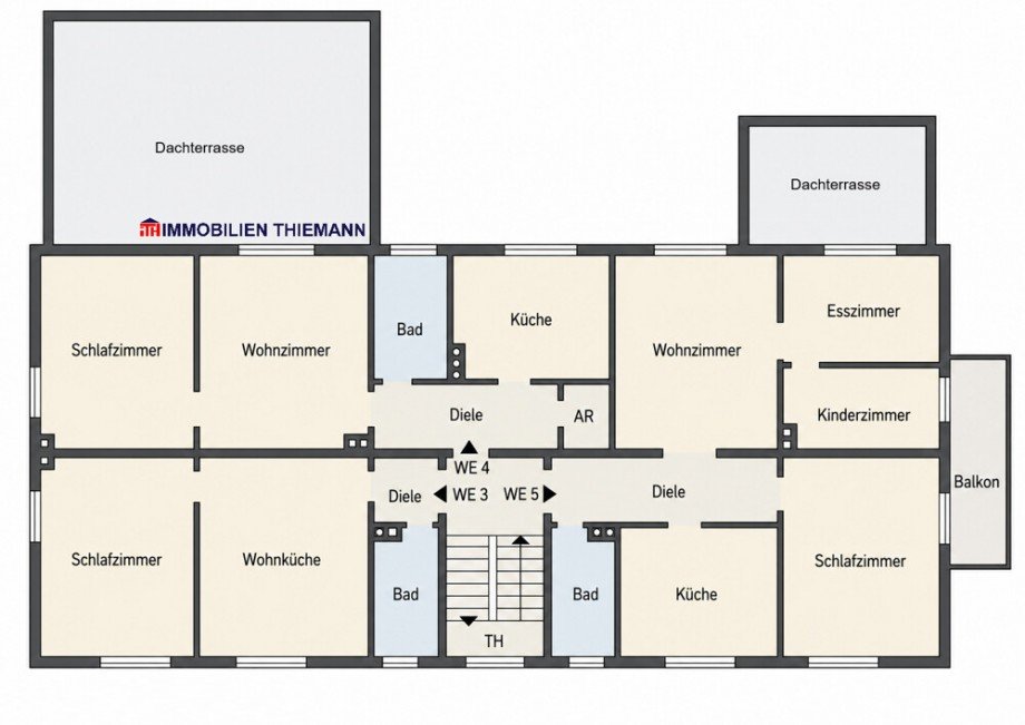 (49) Der Hausgrundriss im Obergeschoss Mehrfamilienhaus Bottrop / Eigen