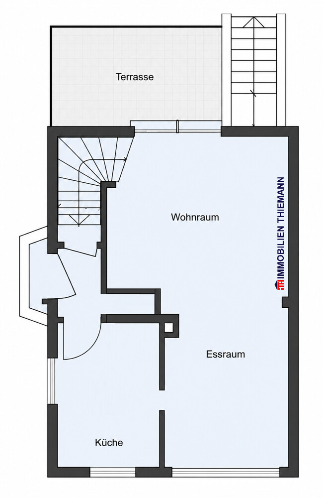 (30) Der Hausgrundriss im Erdgeschoss Reihenendhaus Bottrop / Batenbrock