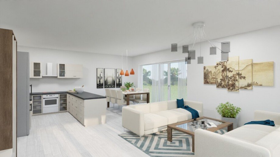 (6) Die Wohnung bietet einen gro�z�gigen Wohn- und Esszimmerbereich Erdgeschosswohnung Bottrop / Fuhlenbrock