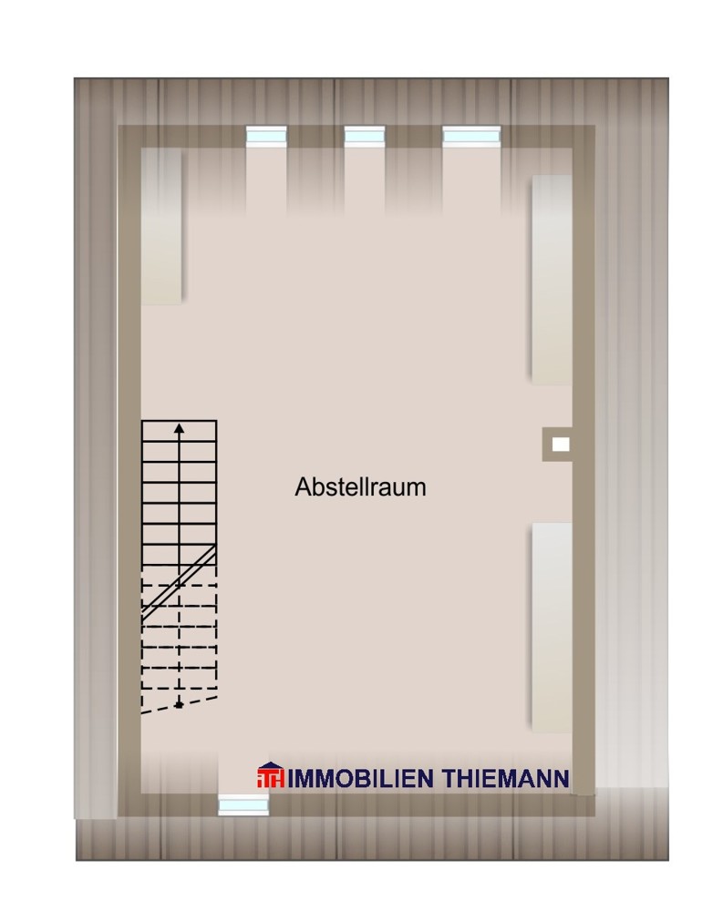 (31) Der Hausgrundriss im Dachgeschoss Reiheneckhaus Bottrop / Fuhlenbrock