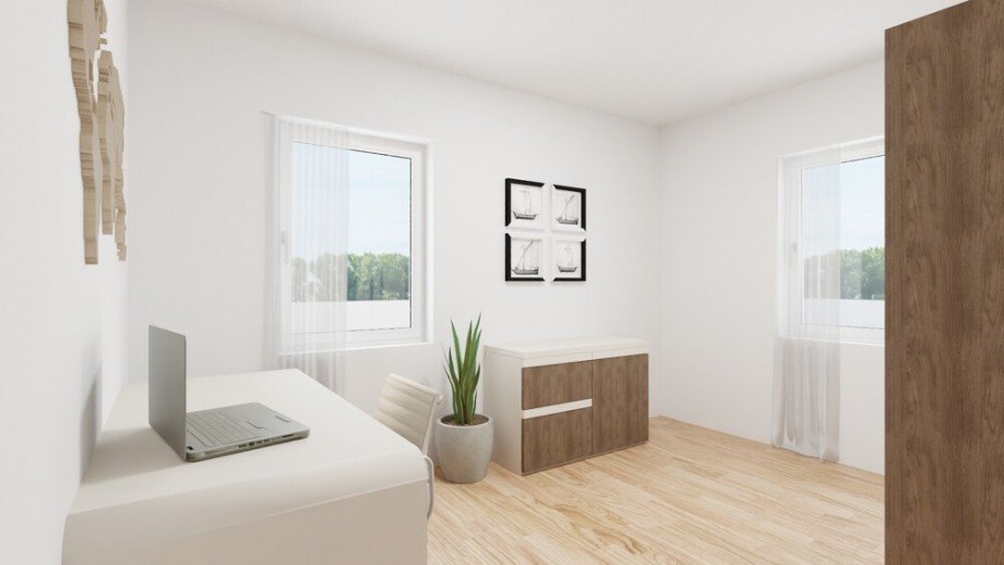 (7) Ein m�gliches B�ro- G�ste- oder Kinderzimmer befindet sich auf der Geb�uder�ckseite Penthousewohnung Bottrop / Fuhlenbrock