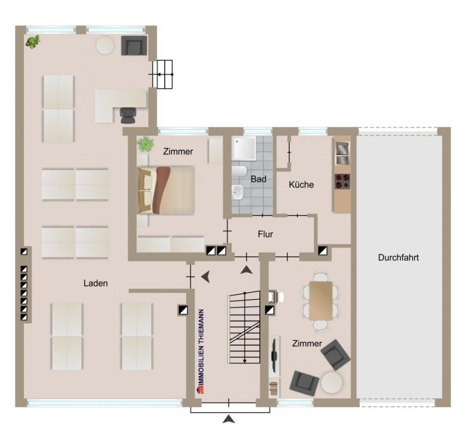 (51) Der Hausgrundriss im Erdgeschoss Haus Gelsenkirchen / Bulmke-H�llen