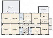 (51) Der Hausgrundriss im Obergeschoss iTH: Best�ndig. Vermietet. Ertragsstark. Gepflegtes MFH mit Garagenhof in Bottrop Eigen.
