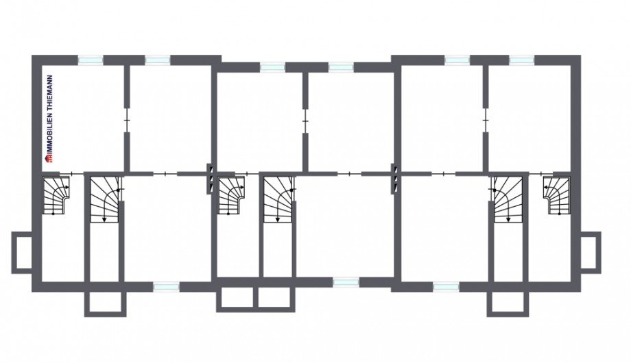 (19) Der Etagengrundriss im Kellergeschoss Mehrfamilienhaus Bottrop / Ebel