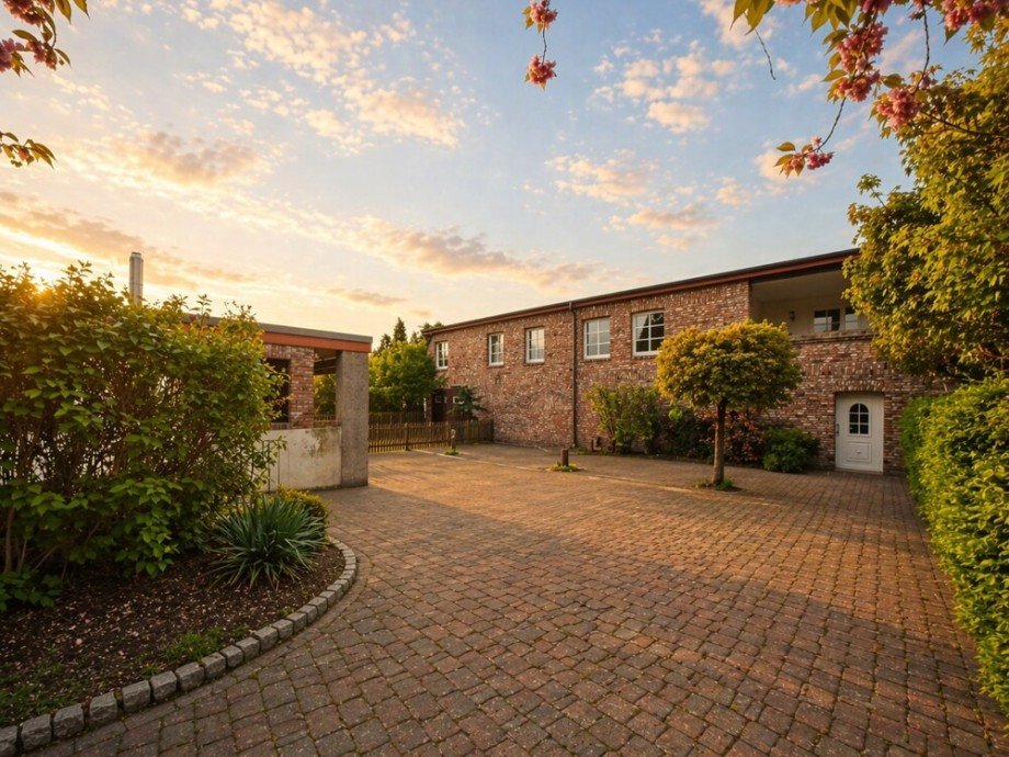 (5) Eine erste Impression vom r�ckseitigen Grundst�ck und vom Hofgeb�ude Einfamilienhaus Bottrop / Stadmitte