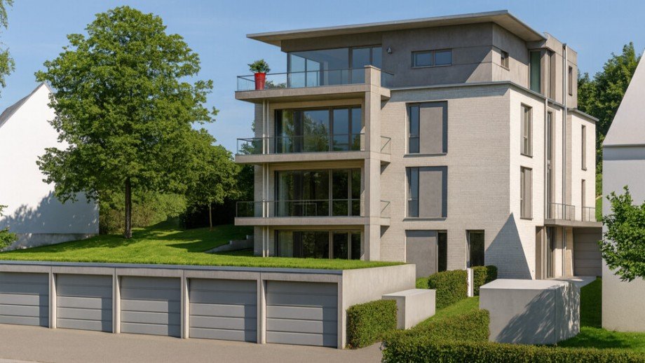 (2) Die zuk�nftige Geb�udeansicht Penthousewohnung Bottrop / Fuhlenbrock