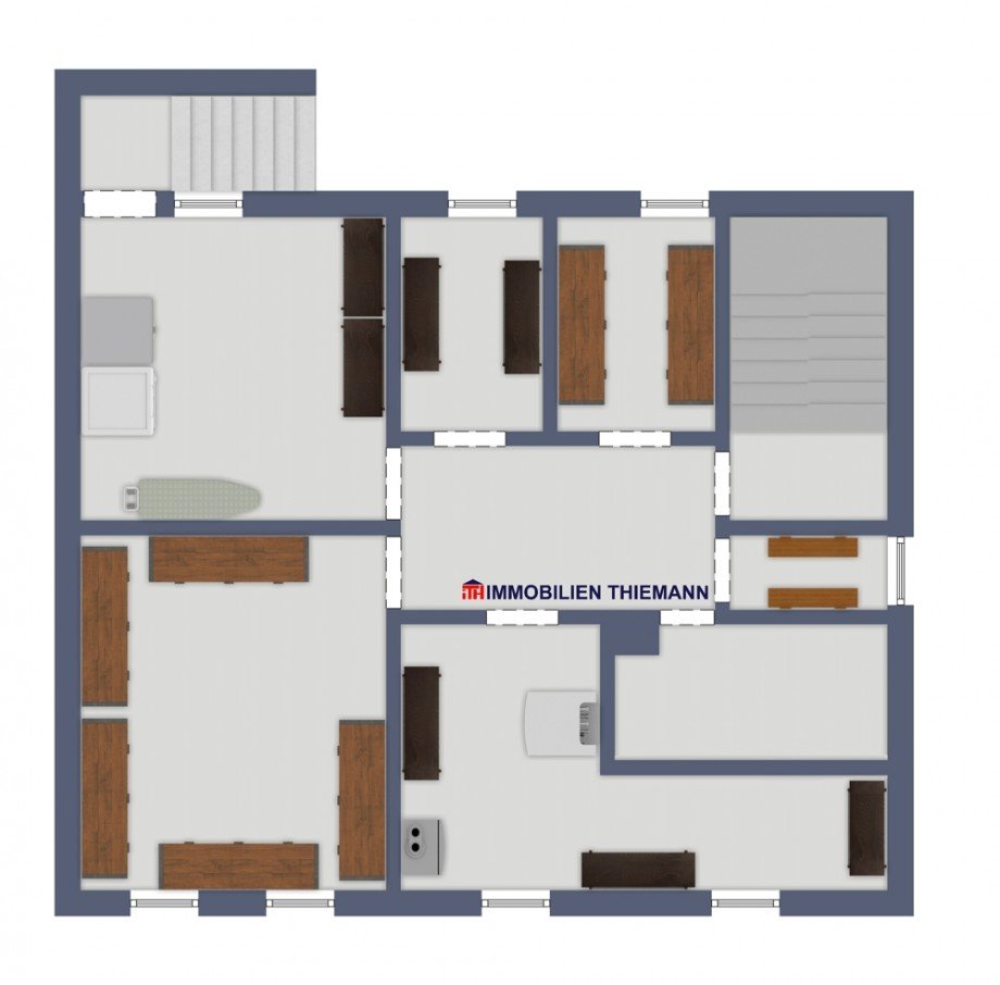 (42) Der Hausgrundriss im Kellergeschoss Mehrfamilienhaus Bottrop / Fuhlenbrock